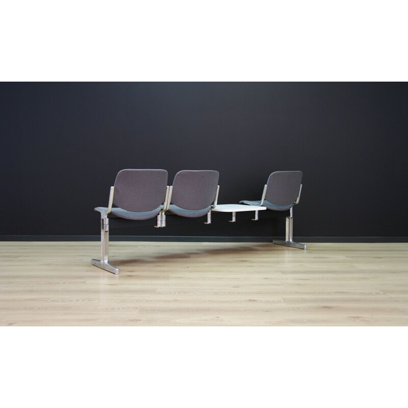 Banc vintage en aluminium 1960