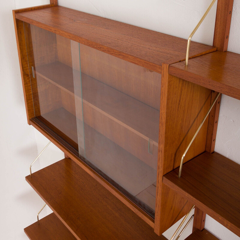 Vintage wall unit with desk and 2 cabinets Teak Preben Sorensen