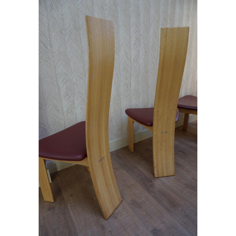 Set of 4 vintage dining chairs by Rob & Dries van den Berghe Danish 1970s