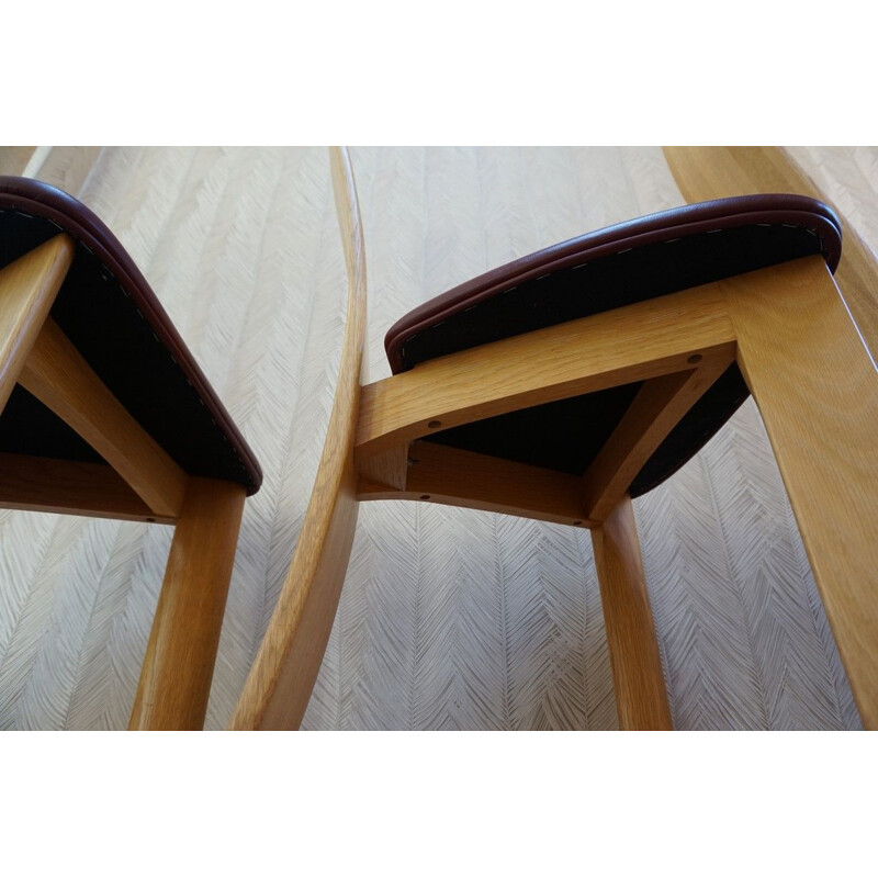 Set of 4 vintage dining chairs by Rob & Dries van den Berghe Danish 1970s