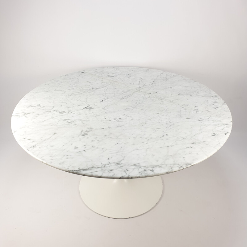 Table à manger vintage en marbre par Eero Saarinen pour Knoll Inc.  Knoll International 1970