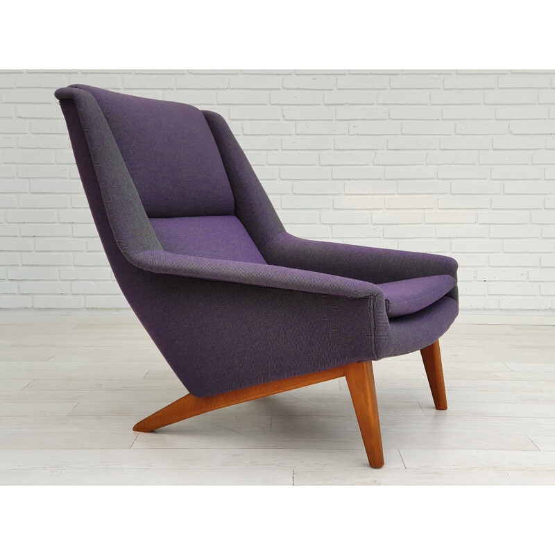 Vintage armchair by Folke Ohlsson Kvadrat wool Danish  1960s