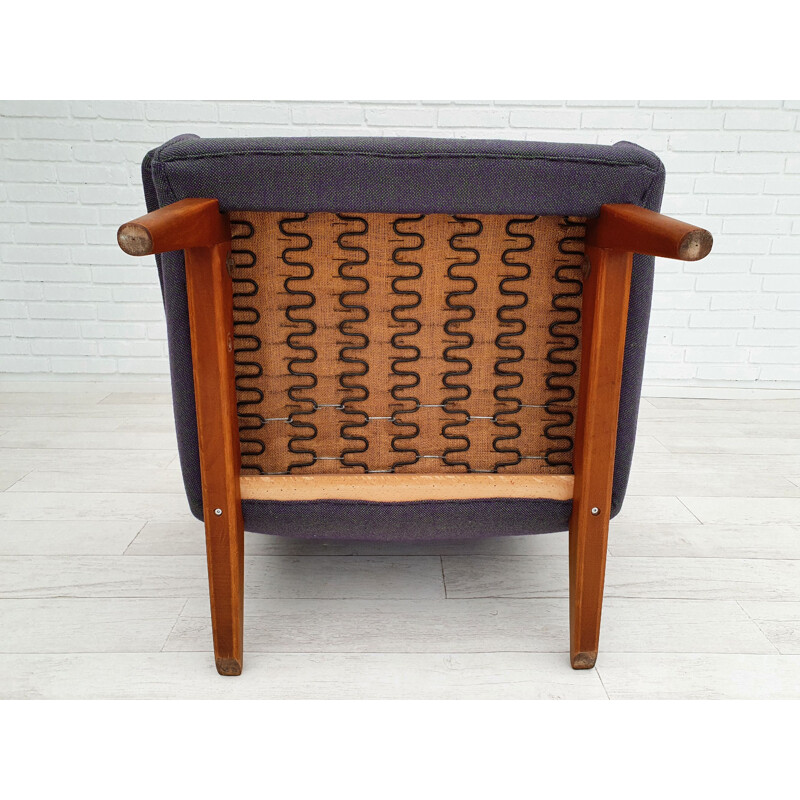 Vintage armchair by Folke Ohlsson Kvadrat wool Danish  1960s