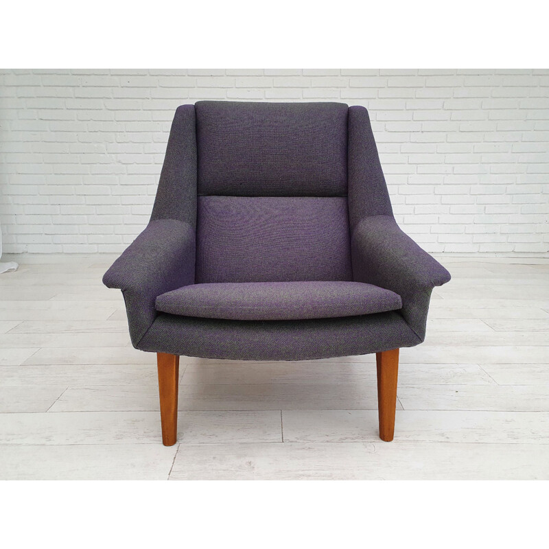 Vintage armchair by Folke Ohlsson Kvadrat wool Danish  1960s