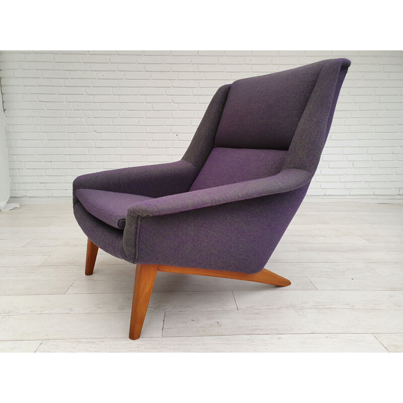 Vintage armchair by Folke Ohlsson Kvadrat wool Danish  1960s