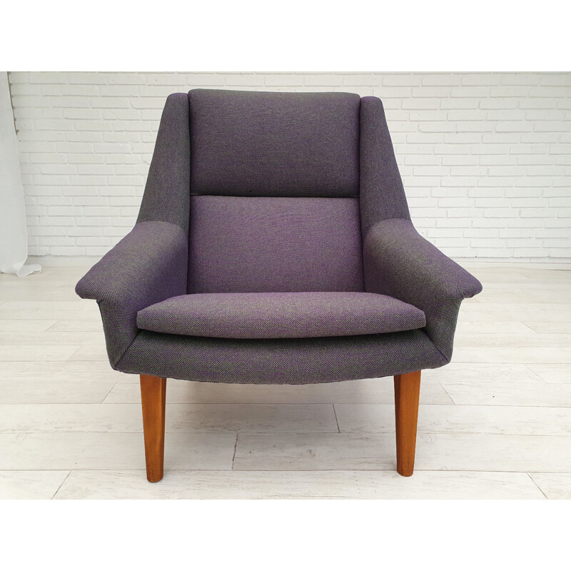 Fauteuil vintage de Folke Ohlsson Kvadrat laine Danois 1960