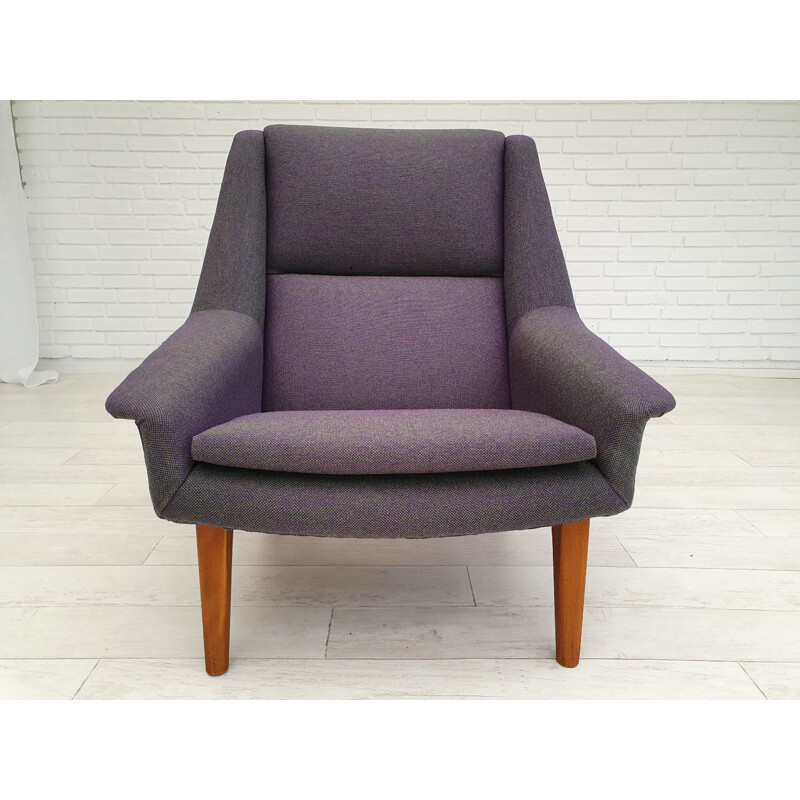 Vintage armchair by Folke Ohlsson Kvadrat wool Danish  1960s