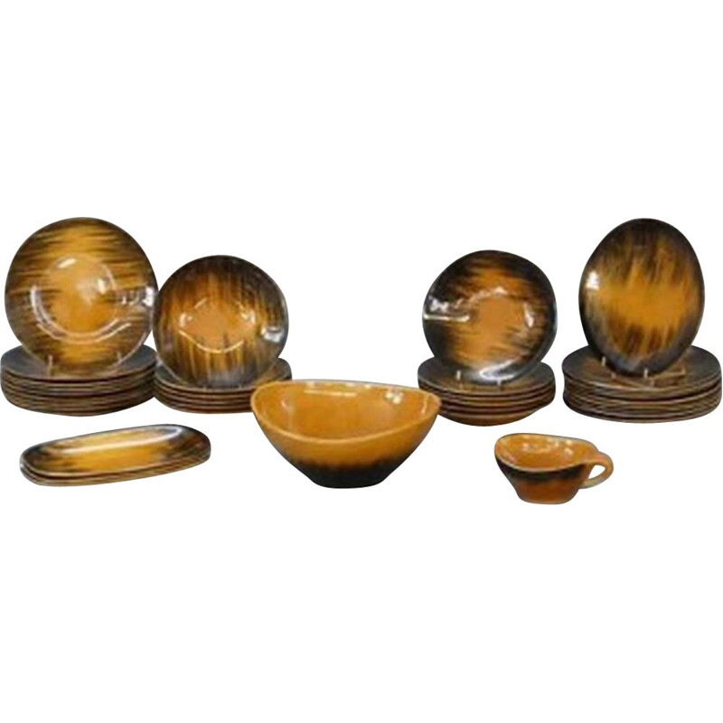 Vintage Accolay ceramic set 54 pieces 1960