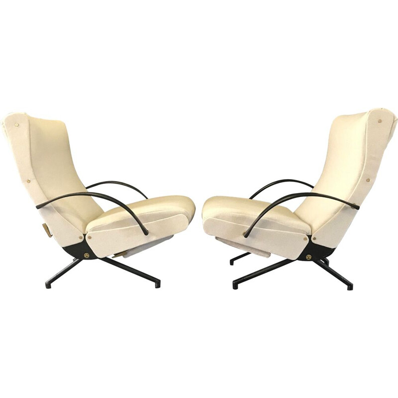 Pair of vintage armchairs P40 Osvaldo Borsani for Tecno 1954