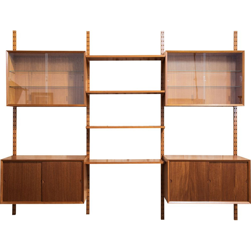 Vintage Cado wall system in teak by Poul Cadovius 1960s 