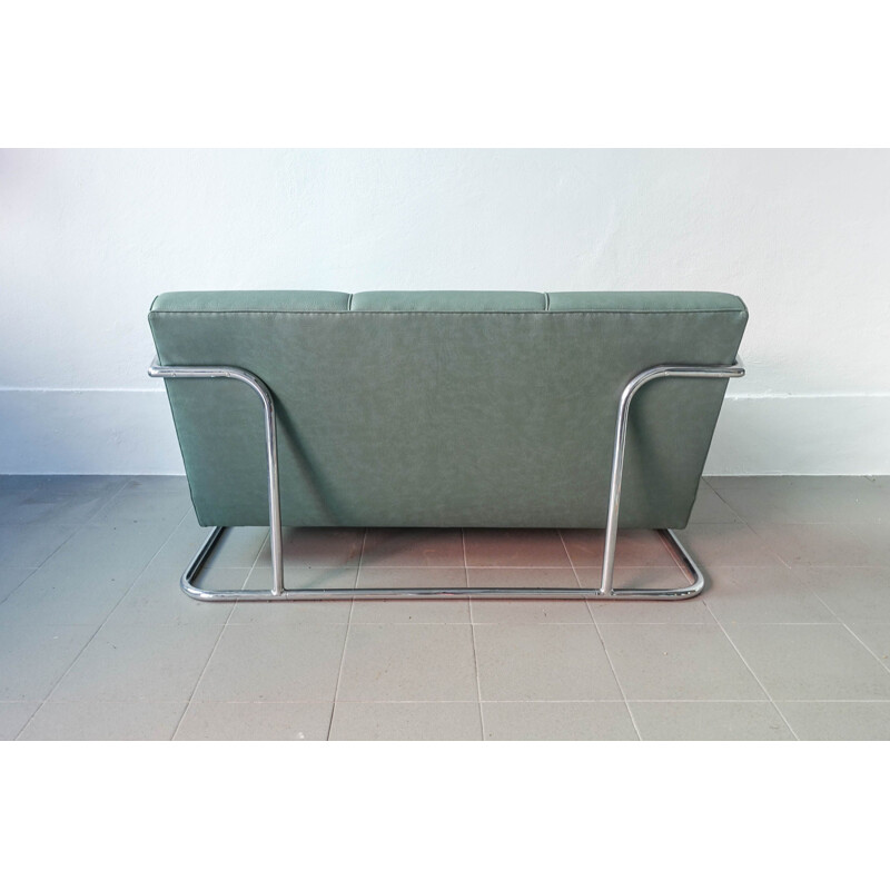 Vintage Sofa Art Deco Streamline by Fabrica Portugal 1930