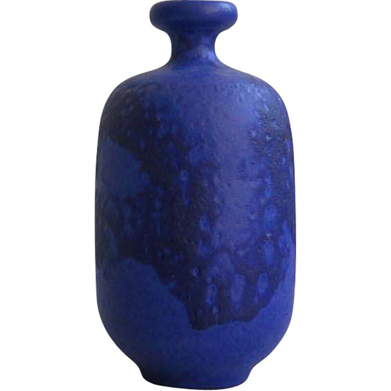Vase vintage en céramique Vintage indigo 1950