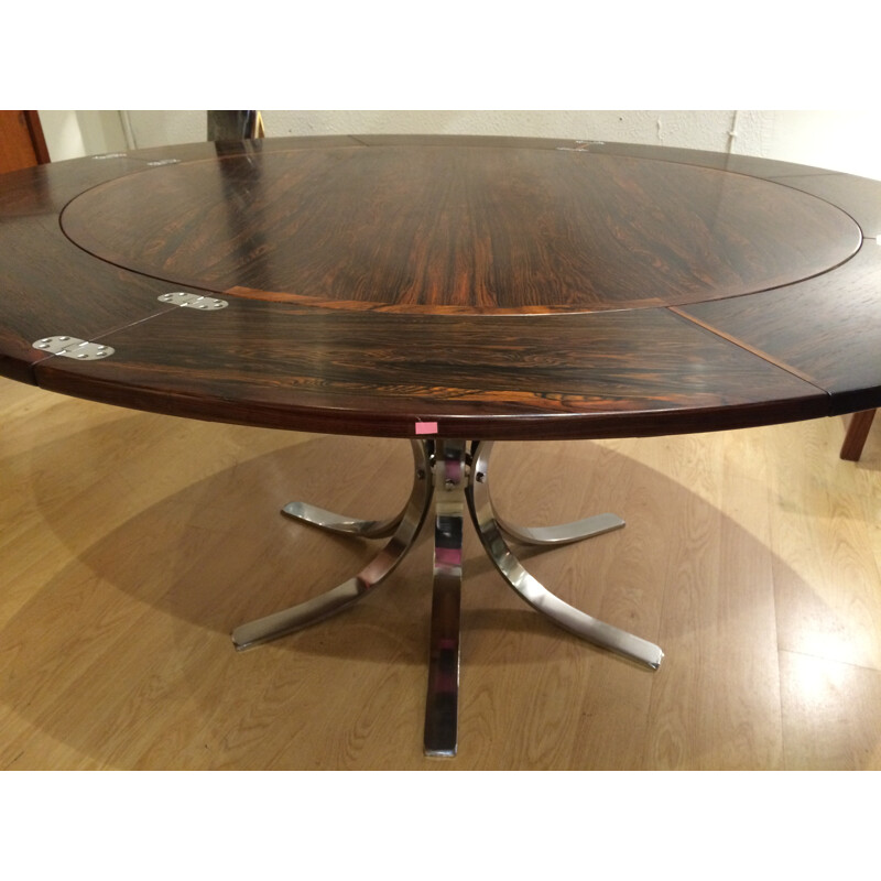 Original Dyrlund extendable table "Flip Flap" in rosewood - 1960s