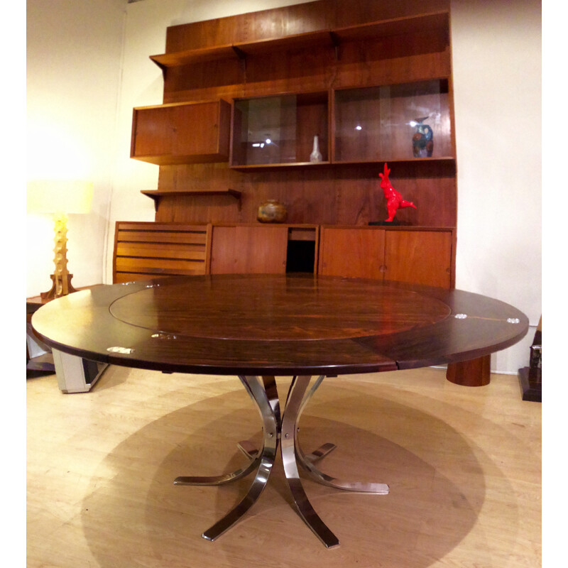 Original Dyrlund extendable table "Flip Flap" in rosewood - 1960s