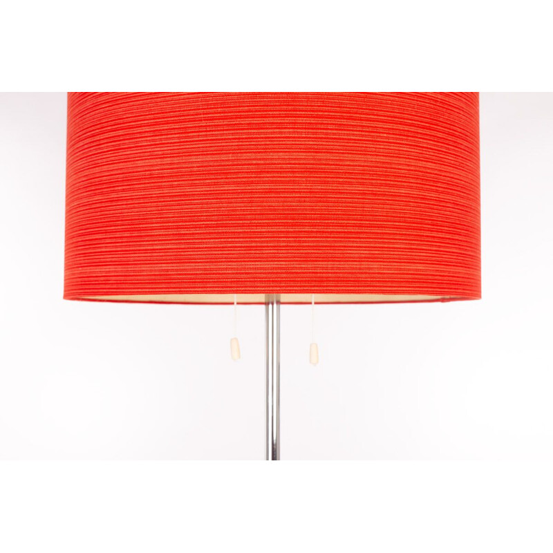 Vintage Staff Leuchten floorlamp with red shade, 1960s