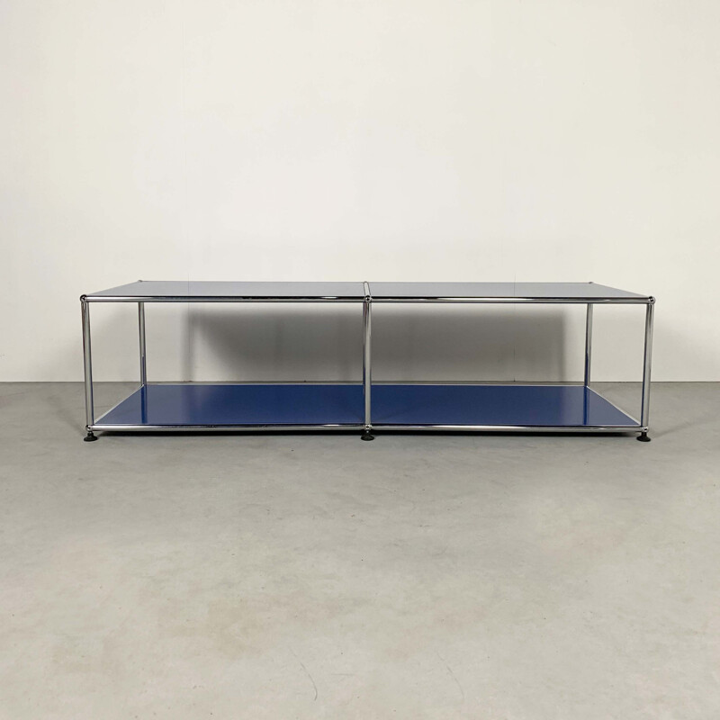 Vintage Blue Shelf Table by Fritz Haller & Paul Schärer for USM Haller, 1980s