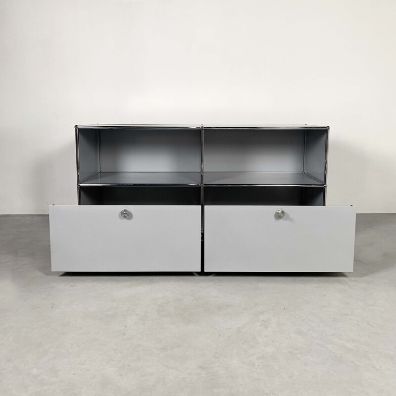 Vintage Grey Sideboard by Fritz Haller & Paul Schärer for USM Haller, 1980s