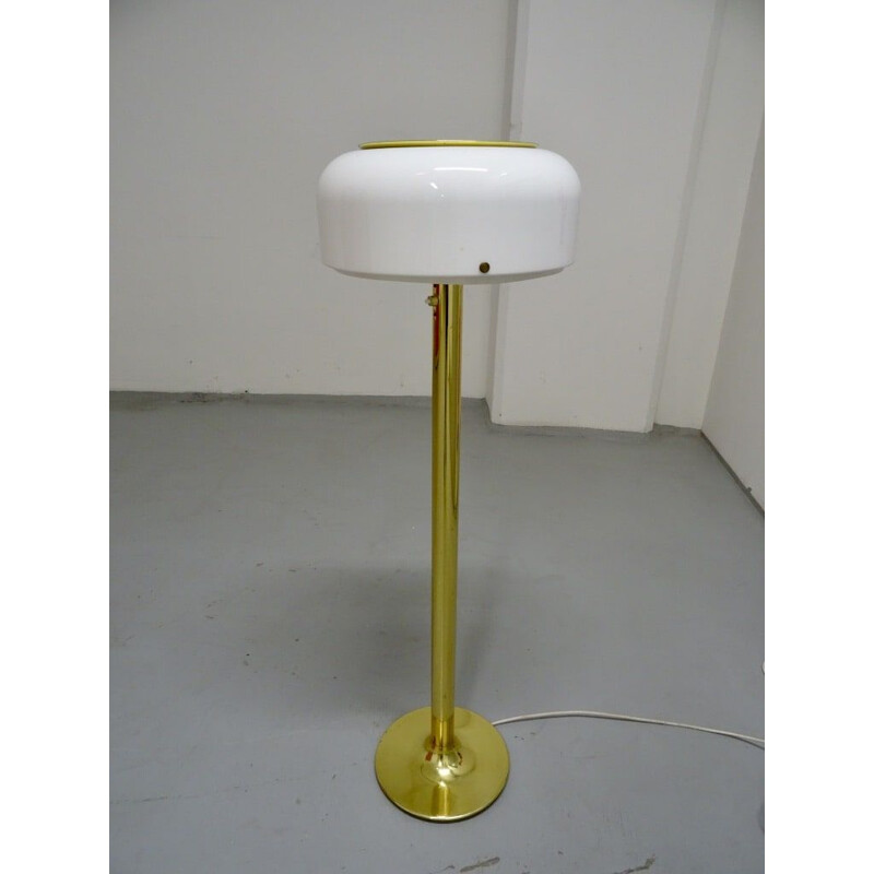 Vintage scandinavian floor lamp Knubbling Perspex and brass Anders Pehrson, Sweden 1960