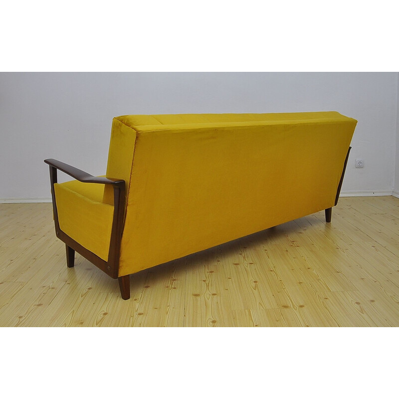 Mid-century velvet sofa daybed, 1960s