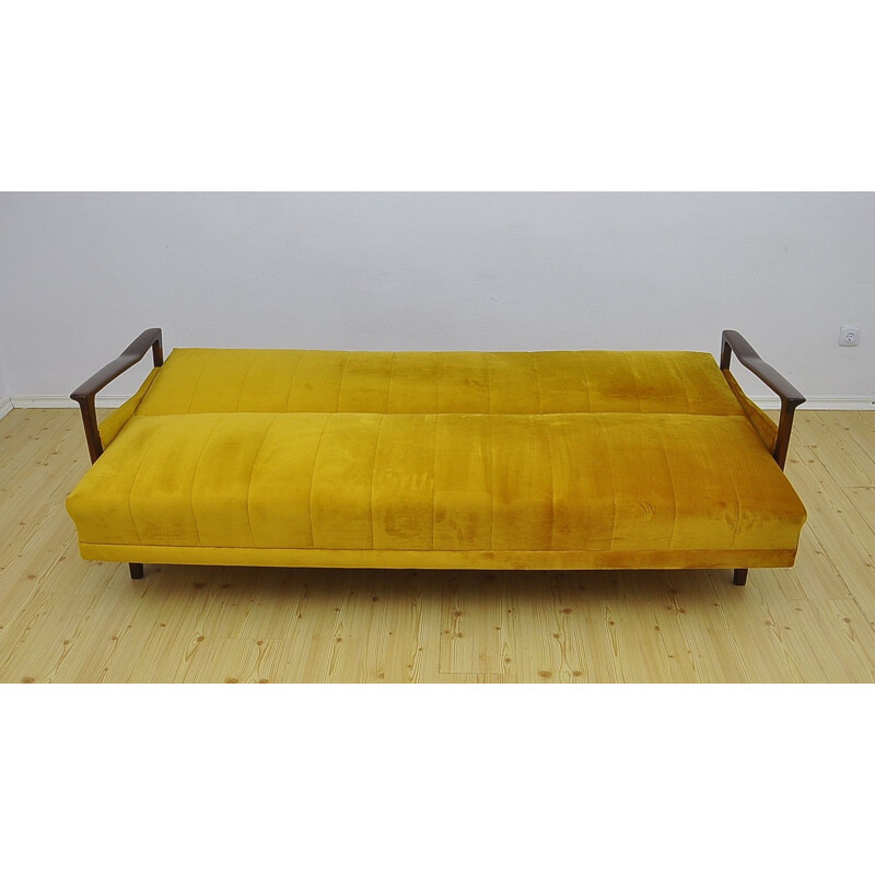 Mid-century velvet sofa daybed, 1960s