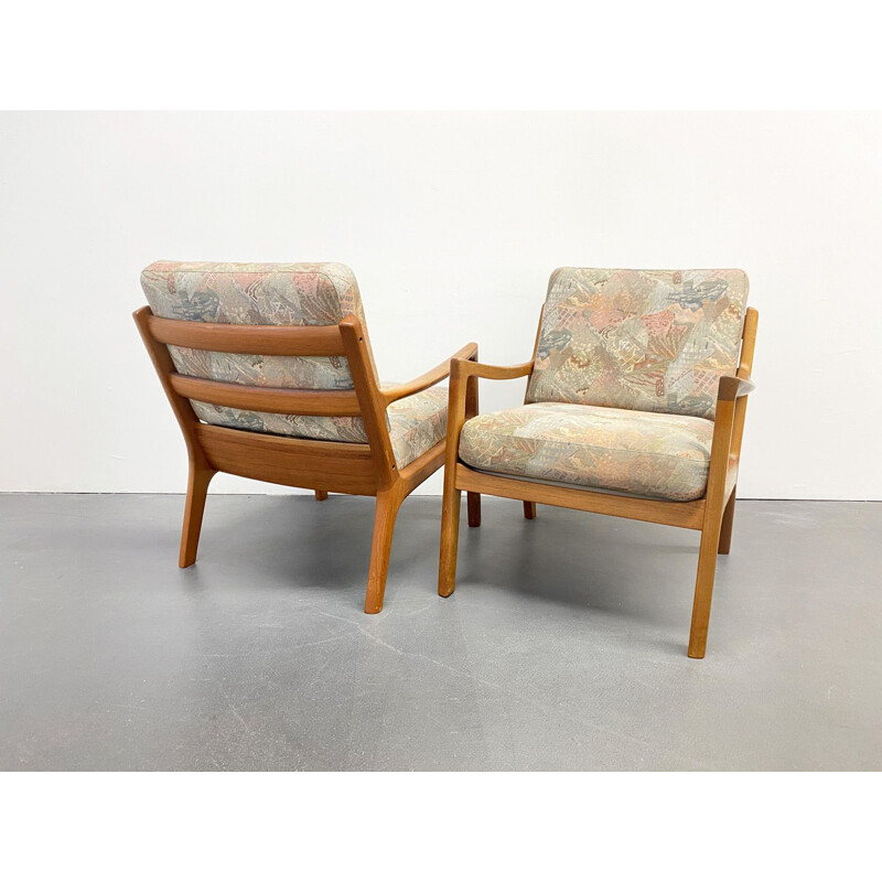Pair of vintage  Armchair Senator Teak by Ole Wanscher for Cado, Denmark, 1960s