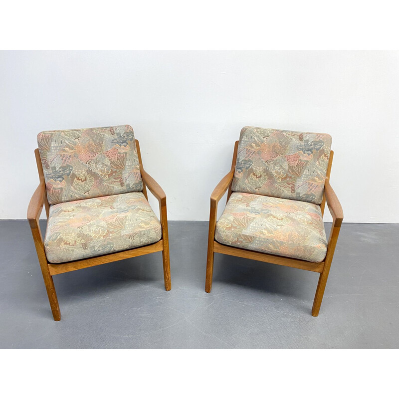 Paire de fauteuils vintage Senator Teak d'Ole Wanscher pour Cado, Danemark 1960