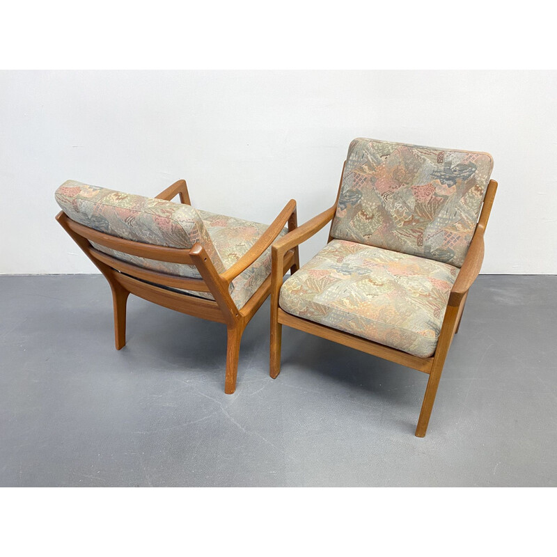 Pair of vintage  Armchair Senator Teak by Ole Wanscher for Cado, Denmark, 1960s