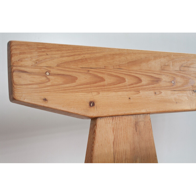 Vintage Jacob Kielland Brandt Bench in Pine for Christiansen, Handcrafted 1960s