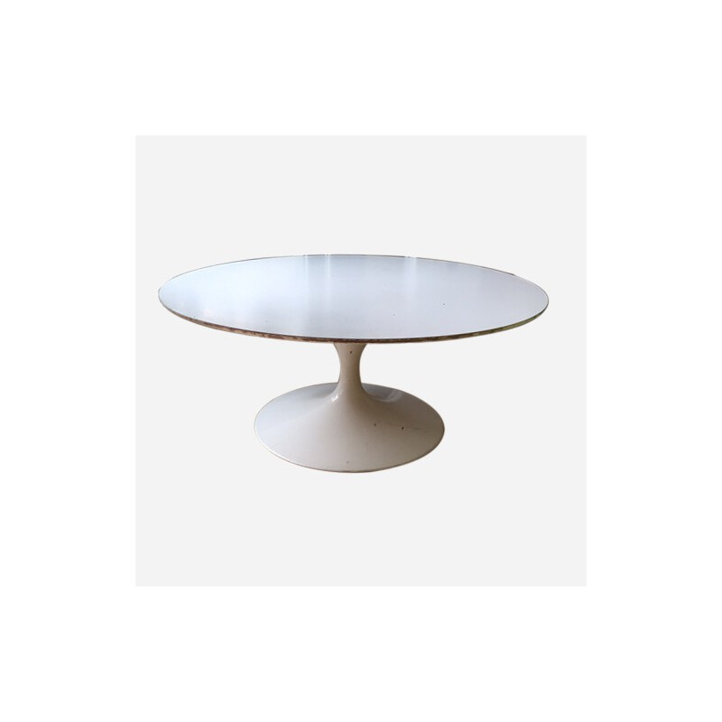 Knoll International coffee table in white aluminium and melamine, Eero SAARINEN - 1957