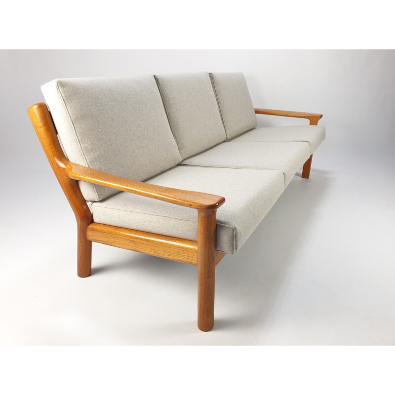 Vintage Teak Three-Seat Sofa by Juul Kristensen for Glostrup 1960s
