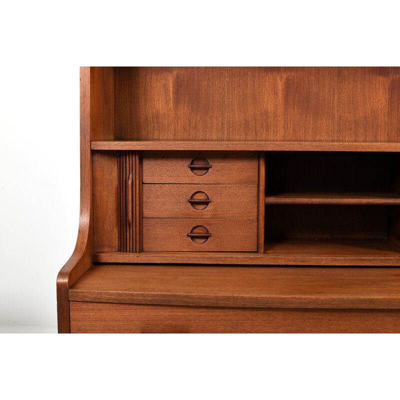 Vintage high Secretary  Dresser in Teak by Johannes Sorth Danish 1950s