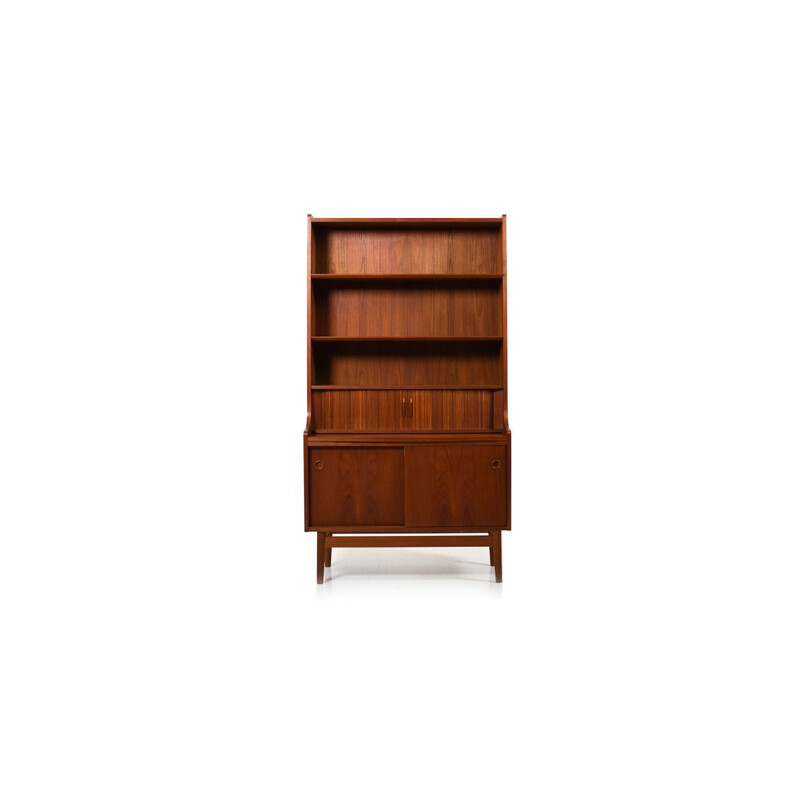 Vintage teak high secretary by Johannes Sorth Danish 1950s