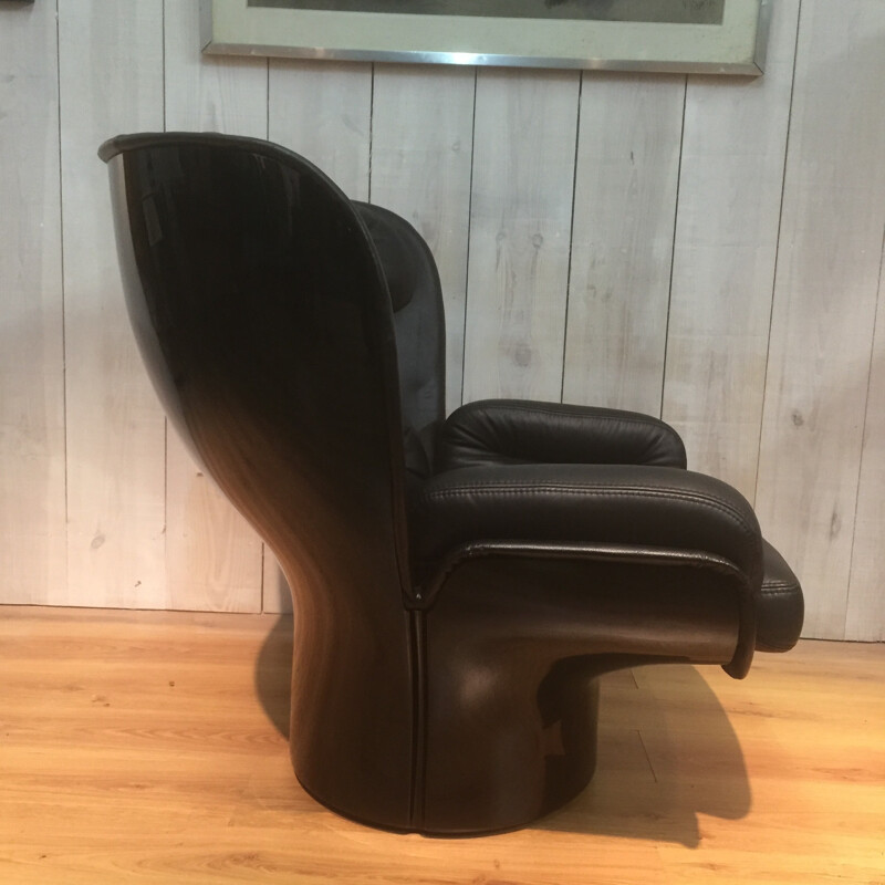 Fauteuil lounge Comfort "ELDA" noir, Joe COLOMBO - 1970