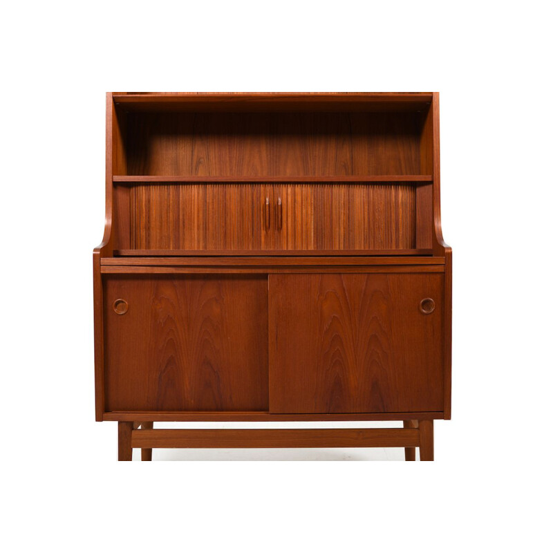 Vintage teak high secretary by Johannes Sorth Danish 1950s