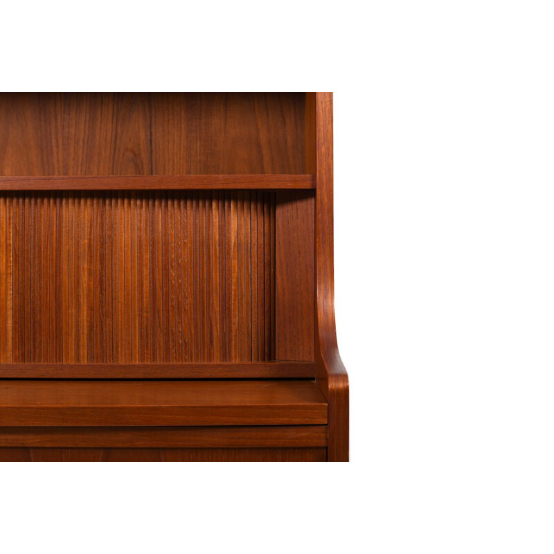 Vintage teak high secretary by Johannes Sorth Danish 1950s