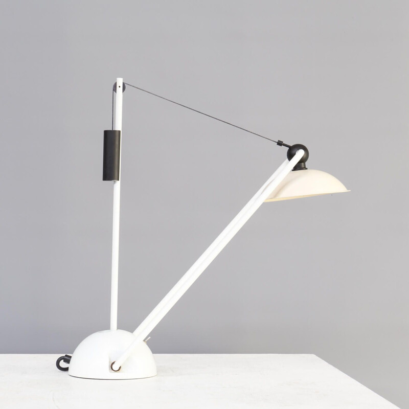 Vintage metal counterweight table lamp, 1950