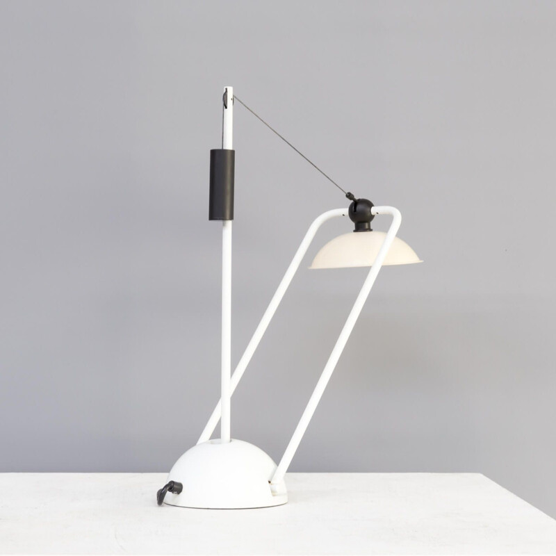 Vintage metal counterweight table lamp, 1950
