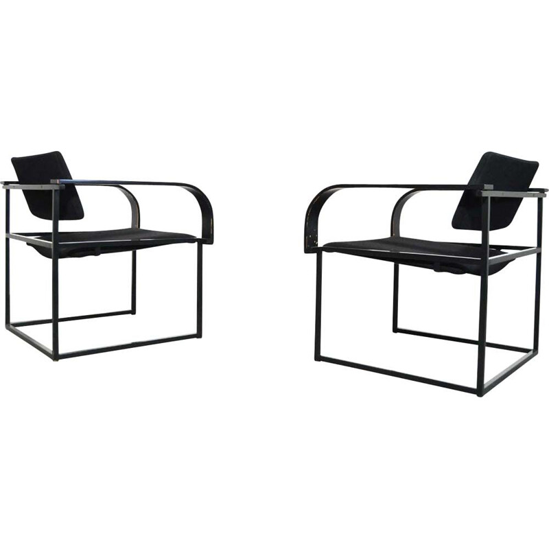 Vintage easy armchairs by Pierre Mazairac & Karel Boonzaaijer for Pastoe Post modern Netherlands 1980s