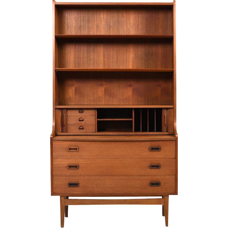 Vintage high Secretary  Dresser in Teak by Johannes Sorth Danish 1950s