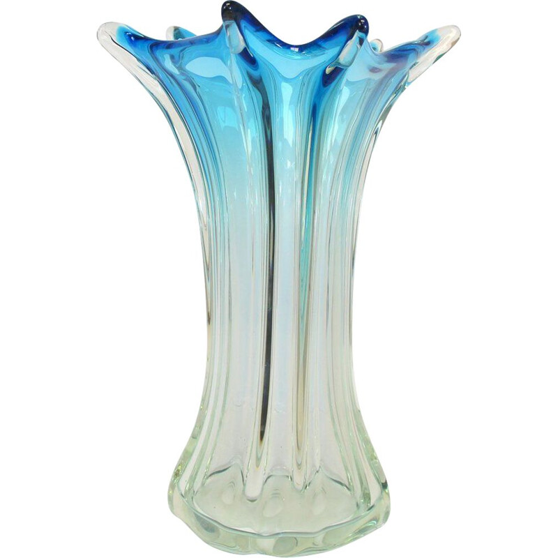 Jarrón vintage de cristal de Murano, 1960