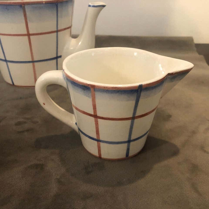 Vintage Ceramic Tea Set Designed by Gio Ponti for Richard Ginori, Art Deco 1930