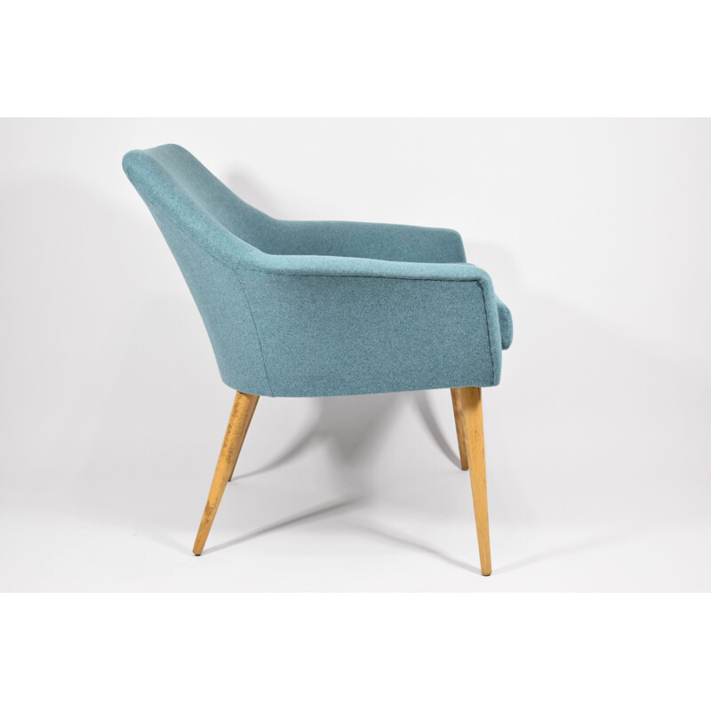 Vintage armchair, Shell, turquoise 1960s