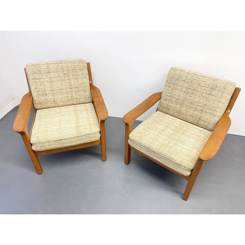 Pair of vintage Armchair by Juul Kristensen for Glostrup Dänemark 1960s