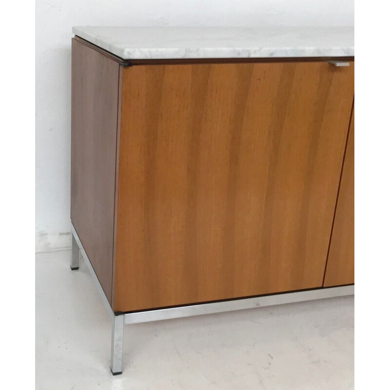 Enfilade vintage Florence Knoll avec dessus en marbre