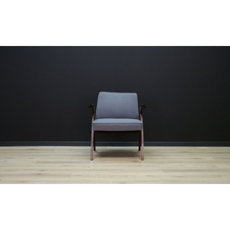 Vintage Grey armchair by Józef Chierowski, 1980