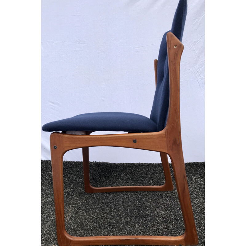 Set of 6 vintage Dining Chairs Danish Teak from Vamdrup Stolefabrik, 1960s