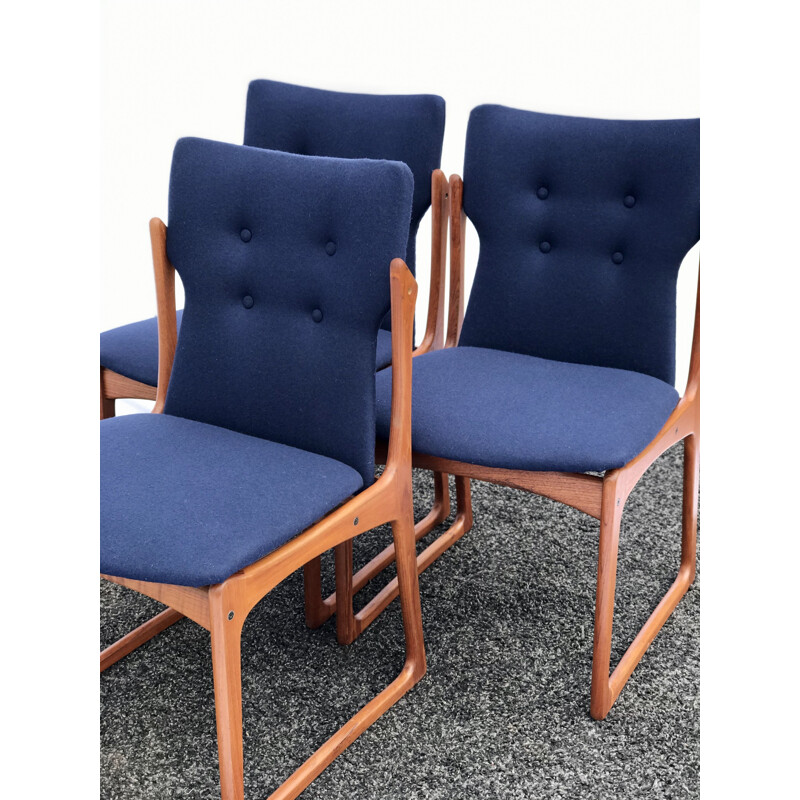 Set of 6 vintage Dining Chairs Danish Teak from Vamdrup Stolefabrik, 1960s