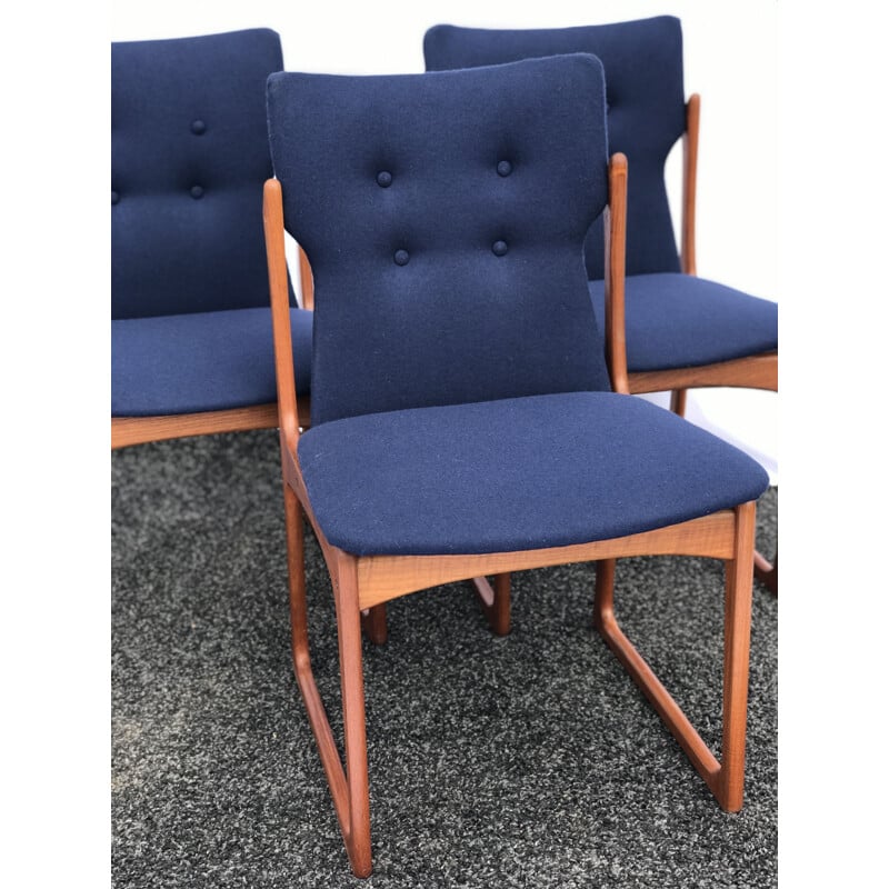 Set of 6 vintage Dining Chairs Danish Teak from Vamdrup Stolefabrik, 1960s