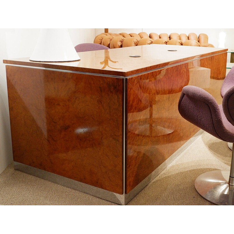 Vintage president's desk by Gordon Bunschaft and made by De Coene for the Lambert bank 1960