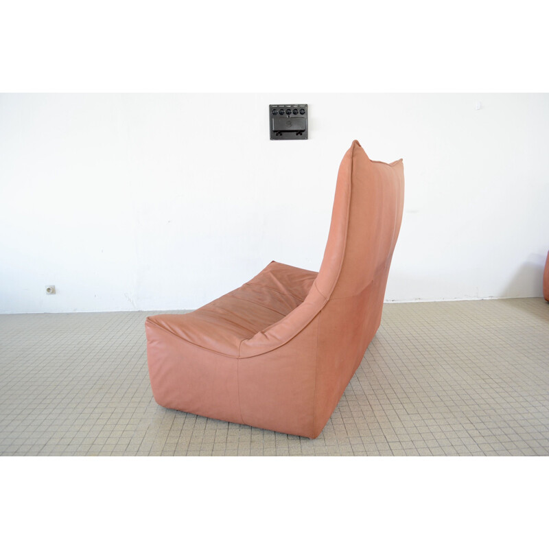 Vintage Montis Florence 'The Rock' terracotta red 2-seater sofa by Gerard van den Berg